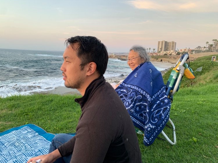 Watching sunset with grandma